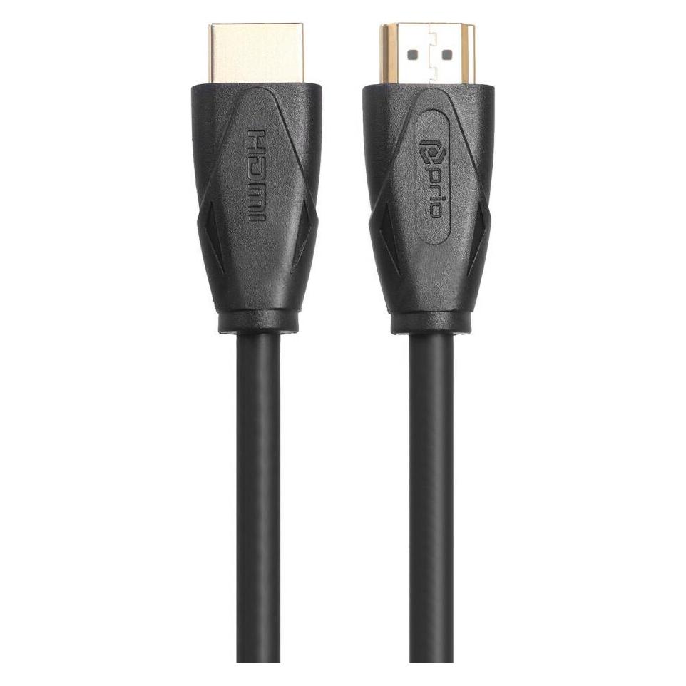 prio High-End HDMI A zu HDMI A Kabel 4K Ethernet 2.0m schwarz (2 m) (PCA-1302)