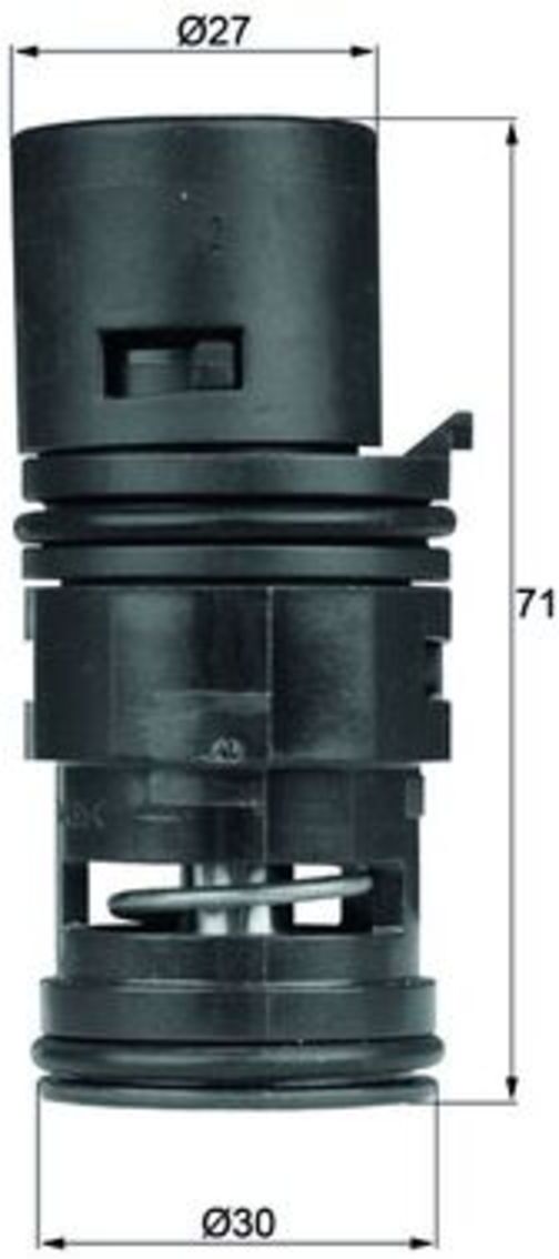 Thermostat, radiateur d'huile MAHLE TO 7 75