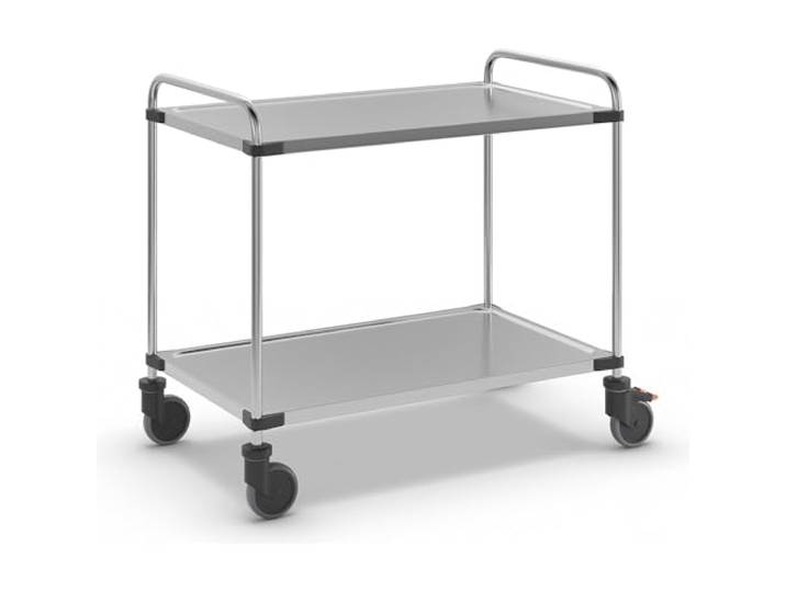 Certeo Servierwagen aus Edelstahl