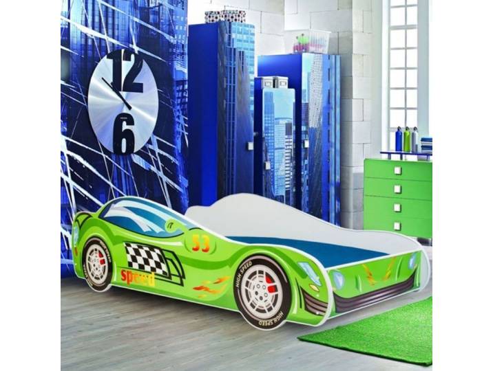 Lit enfant voiture  SPEED  160x80cm + sommier + matelas