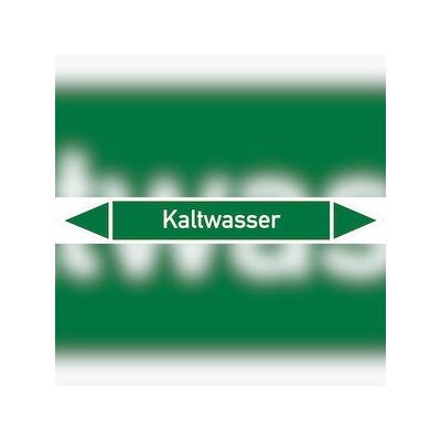 Rohrleitungskennzeichen Kaltwasser - 100x15 mm Folie selbstklebend