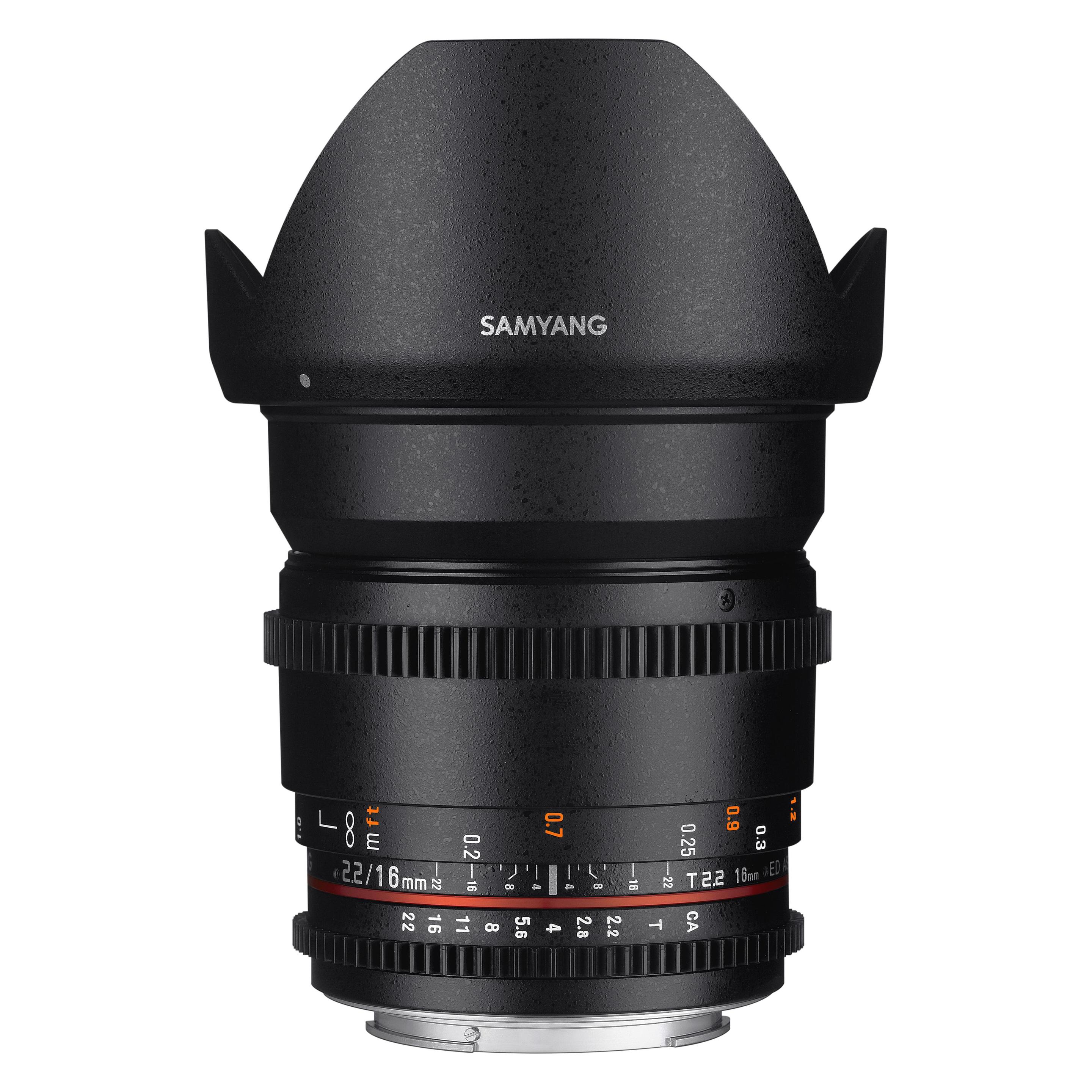 Samyang 16mm T2.2 VDSLR II Canon EF-S (Canon EF, APS-C / DX) (F-1322701101)