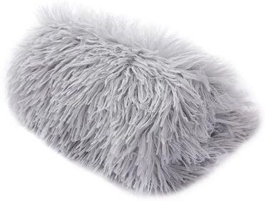 Uplifted Goods Plush Soft Warm Candy Colored Pet Bed Mat grey l