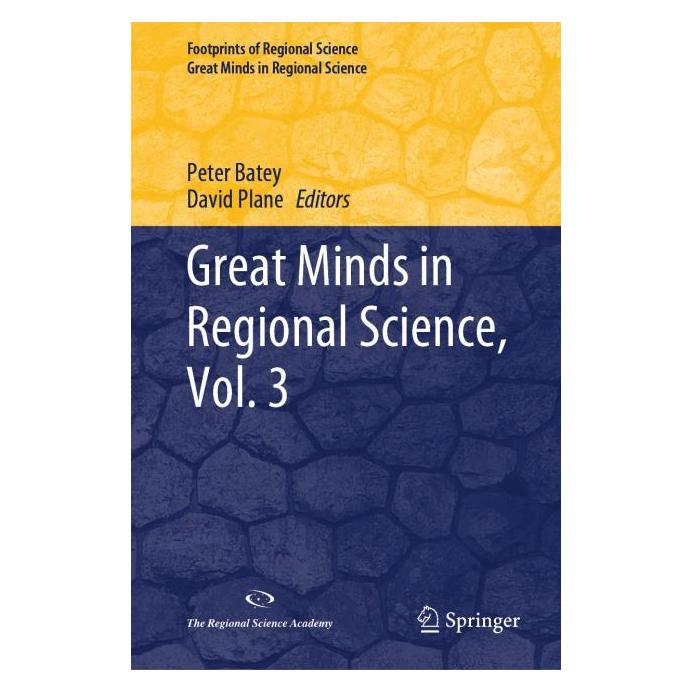 Springer Great Minds in Regional Science, Vol. 3 (Englisch, Hardcover, David Plane, Peter Batey) (58159901)