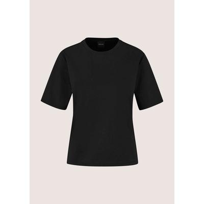 Kurzarmshirt MADELEINE "Shirt Baumwollshirt im Komfort-Fit", Damen, Gr. 34, schwarz, Modern, comfort fit, Rundhals, Shirts