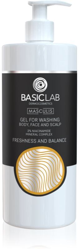 BasicLab Dermocosmetics Masculis shower gel for face, body and hair 500 ml