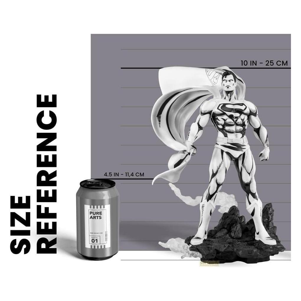 Pure Arts Batman PX PVC Statue 1/8 SDCC 2024 Superman Black & White Version 30 cm (PURE002SU)