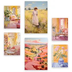 POSTER Set Mit 6 Land Schönheit In Vielseitiger Stil A3 & A4 Rahmenlos