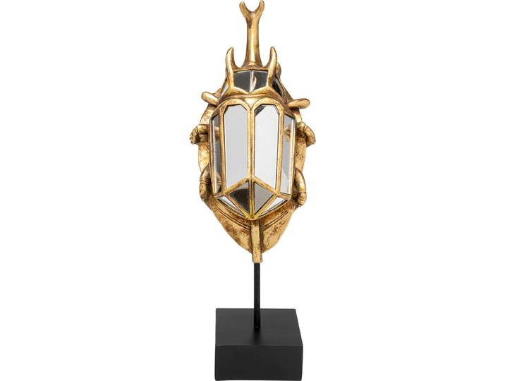 Dekoobjekt KARE DESIGN Beetle Mirror 45cm , gold, B:19,5cm H:44cm T:14,5cm, Polyresin, Dekofiguren, Dekoobjekt