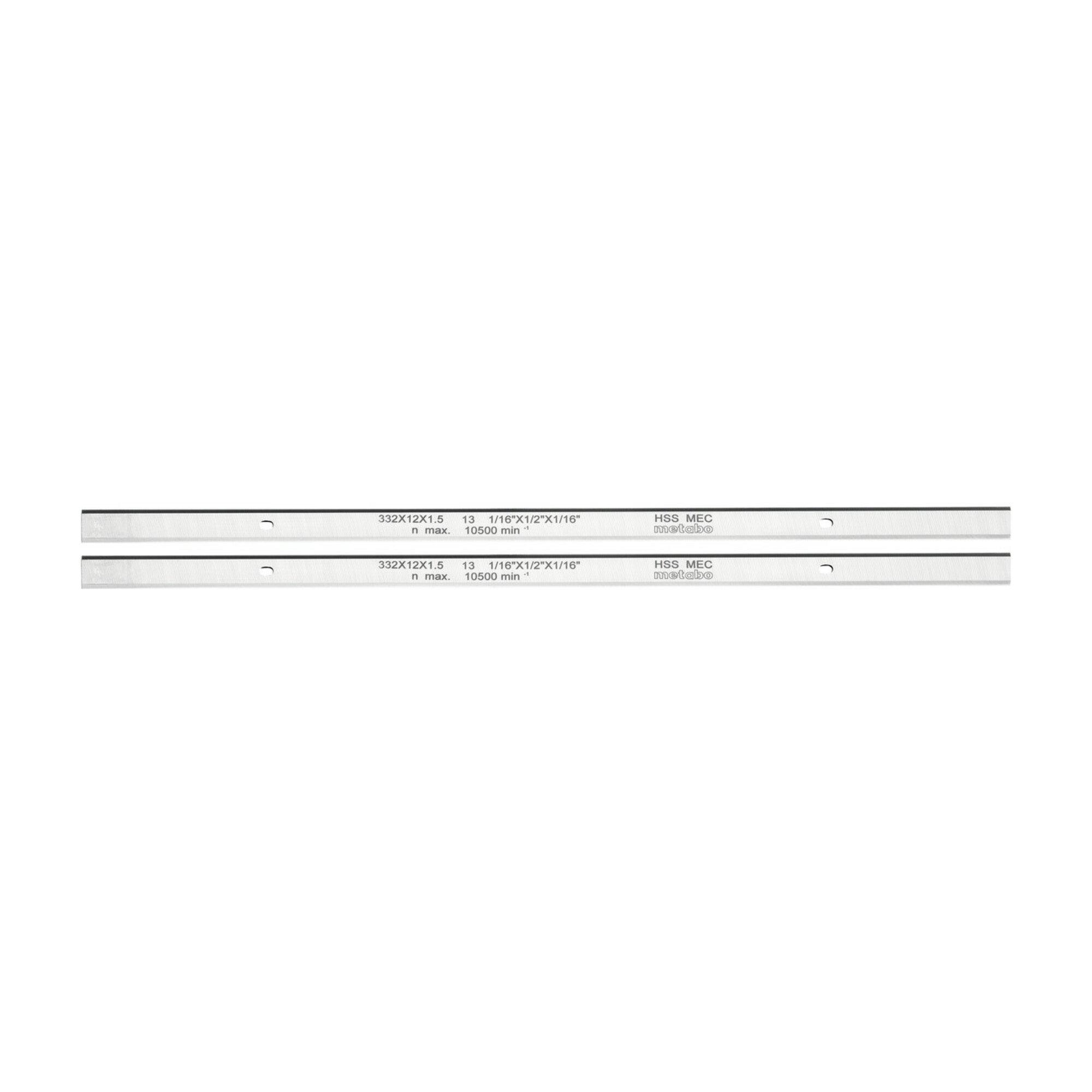 Metabo 2 HSS Wende-Hobelmesser 332x12x1,5 mm / 2-Langlöcher, DH 330 / 316 (0911063549)