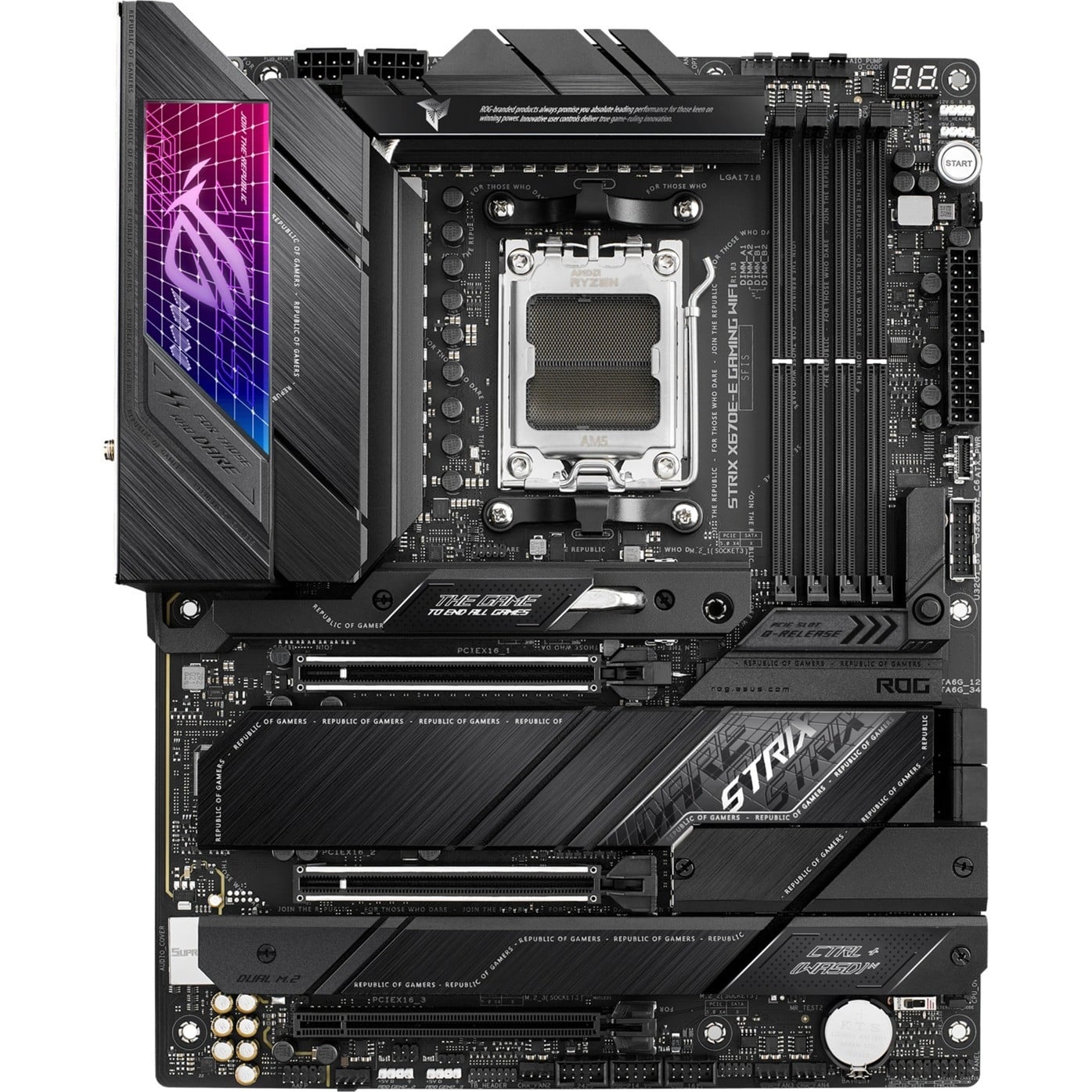 Asus ROG STRIX X670E-E GAMING WIFI Moederbord (AMD, AM5, DDR5, ATX)