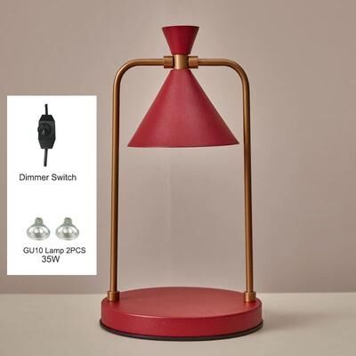 Inspired Living LuxeGlow Candle Warmer Lamp Adjustable Electric Candle Warmer For Clean Fragrance & Cozy Ambiance red eu Plug 220v