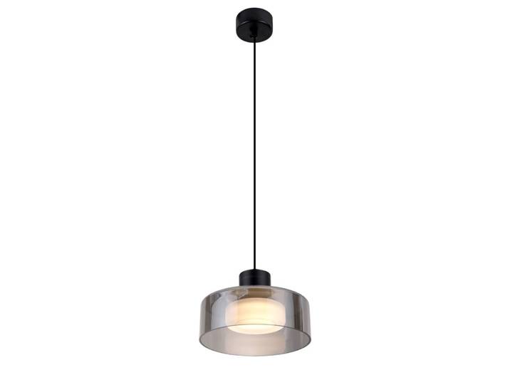 Suspension en verre noir et gris fumé 20 cm