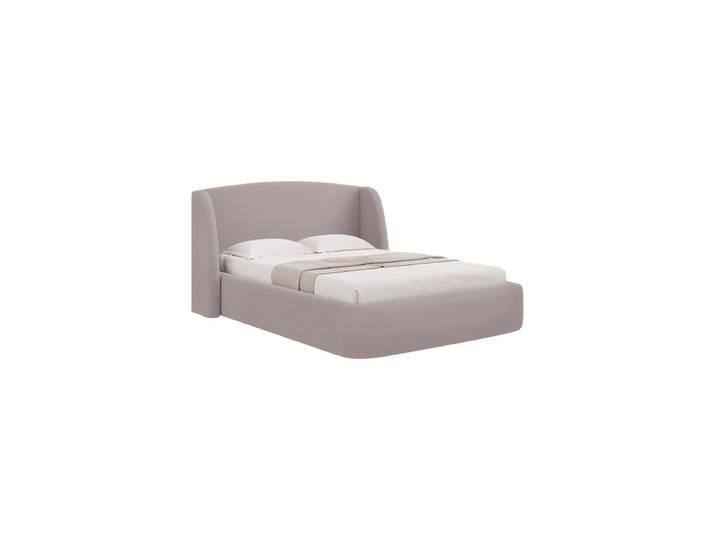 Design Polsterbett „Aude“ mit Ablagefach, Strukturstoff Rosa CXL by Christian Lacroix