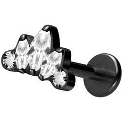 Titan Labret mit Innengewinde LOTUSBLÜTE