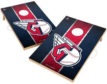 Skip's Garage Vintage Cleveland Guardians MLB Regulation 2x4 Cornhole Set