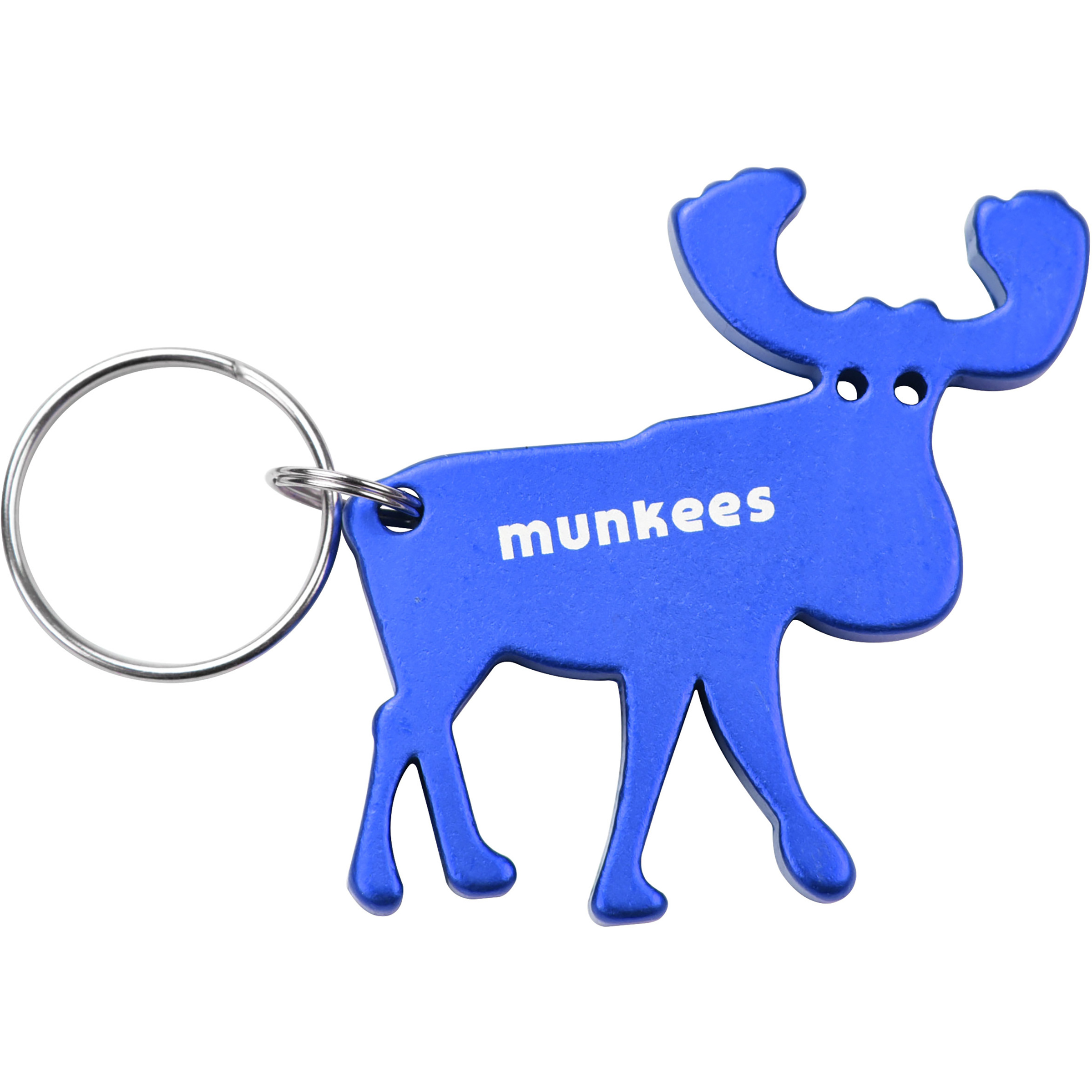 Munkees Elch Flaschenöffner Schlüsselanhänger blau