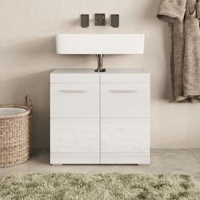 Waschbeckenunterschrank OTTO HOME "Avena", weiß, B:60cm H:55,8cm T:33,8cm, FSC-zertifizierter Holzwerkstoff, Schränke, Waschbeckenunterschrank, minimalistisch, zeitlos, hochglänzend