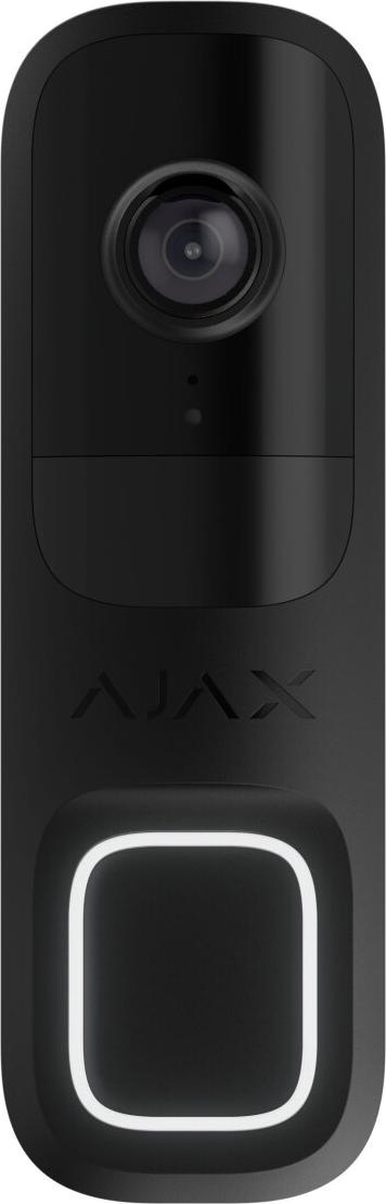 Ajax DoorBell Video Türklingel/Türsprechanlage mit integrierter KI, PIR Sensor und App-Steuerung, Schwarz (HAN 66391)