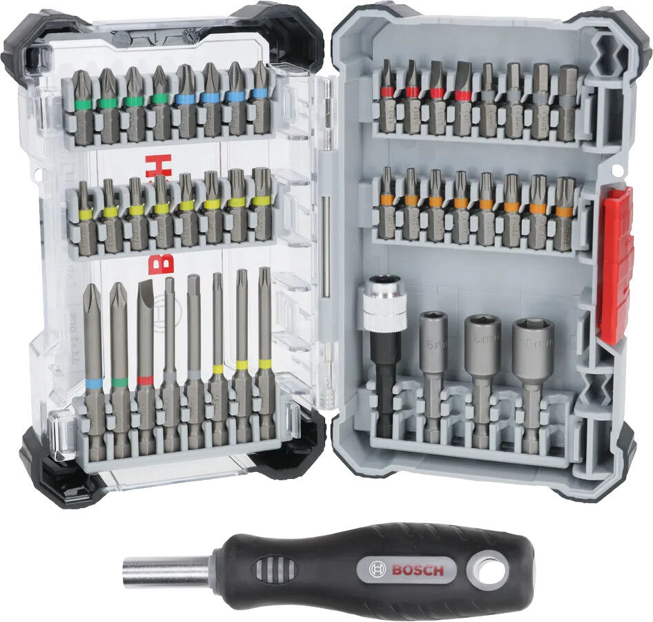 Coffret de vissage Extra Hard 1/4'' 44 pièces + 1 manche de tournevis 125 mm BOSCH 2607017732