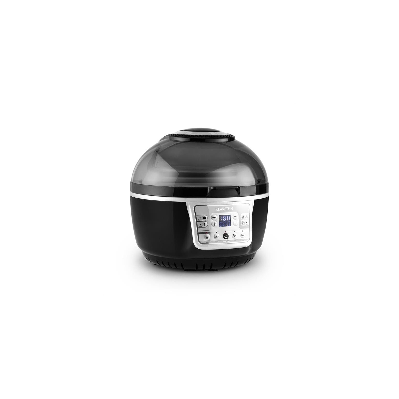 VitAir Turbo Heißluftfritteuse grau-schwarz 1400W Grillen Backen 10l Schwarz