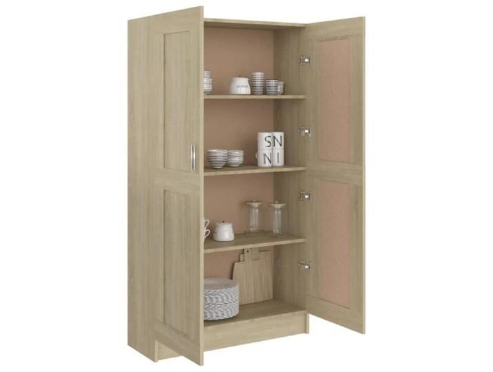 Bibliothèque VINGVO - Chêne sonoma - 82 5x30 5x150 cm - 4 étagères - Design élégant et classique