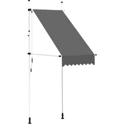 vidaXL Einziehbare Markise Handbetrieben 100 cm Anthrazit
