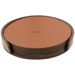 Braun Büffel, Untersetzer, Home&Living Glasuntersetzer im Halter (6 Stück) (6x, Glasuntersetzer)