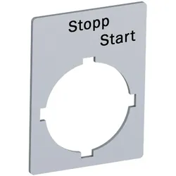ABB Accessories SK615550-74 Beschriftungsschild für, Wahlschalter, 2 Stellungen Stop Start  - 10 Stück