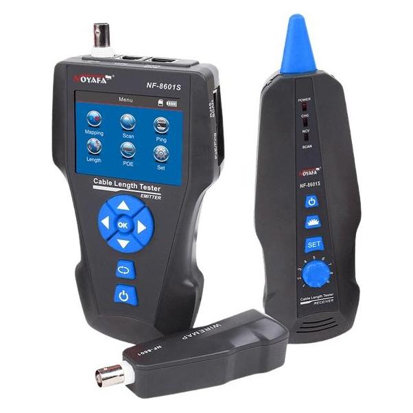 W-Star Tester kabelů UTP WSNF8601S, detektor kabelů Cat5, Cat6, Cat7, UTP, BNC, POE, Ping (Kabeltester) (WSNF8601S)
