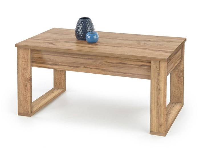 Feldmann-Wohnen Couchtisch Nea (rechteckige Tischplatte 110x60cm, 1-St., moderner Optik, rechteckige Tischplatte, mit Schubladen), 110x60x52cm Kaschmir mit Schubladen