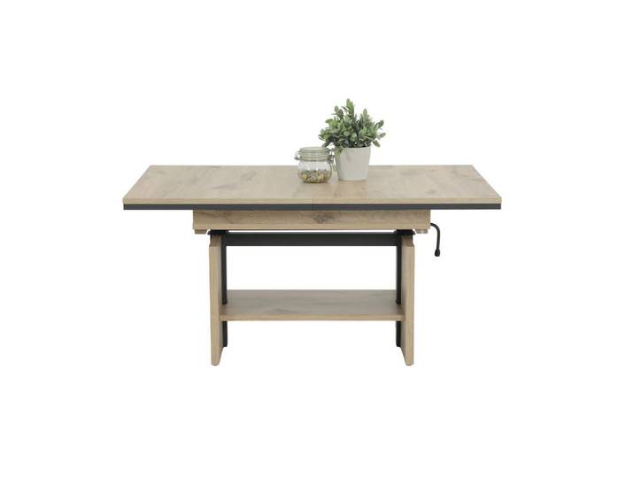 COUCHTISCHSET Ingo Eiche Dekor L: 110-150 cm