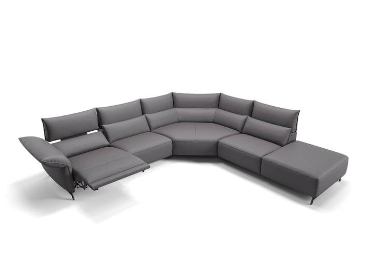 Leder Wohnlandschaft CUNEO Eckcouch mit Funktion