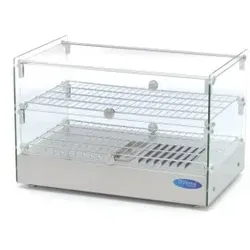 Beheizte Lebensmittelvitrine - 50 L - 55 cm - 2 Einlegeböden - Maxima. Maxima