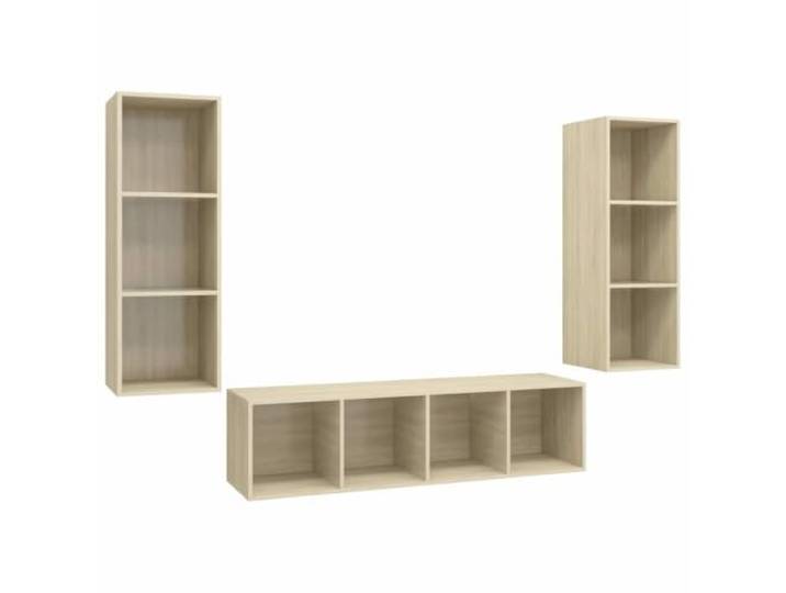 hliofuir 3-TLG. Hängendes TV-Schrank-Set Sonoma-Eiche Holzwerkstoff Wandmontierte Wohnzimmermöbel für ordentliche Aufbewahrung, pflegeleichte Oberfläche und flexible Raumgestaltung daheim.