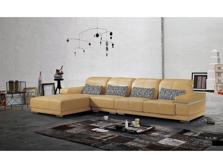 Xlmoebel Ecksofa Leder Couch Garnitur für Wohnraum, Polster Landschaft, Ecksofa 2 Teile, Made in Europa