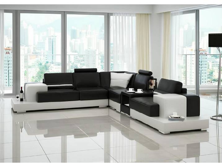 JVmoebel Ecksofa Ledersofa mit USB-Anschluss und bequemer Polsterung, Made in Europa