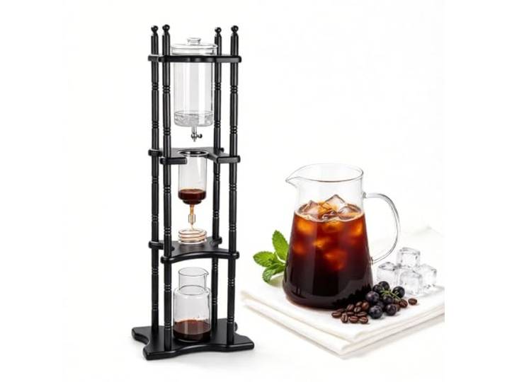 ZephPerton Kaltbrüh-kaffeemaschine Mit Fortschrittlicher Slow-drip-technologie, 2,5 L Fassungsvermögen, Mit Holzaufsatz Für 18–20 Tassen – Ideal Für Zuhause, Büro Oder Café.