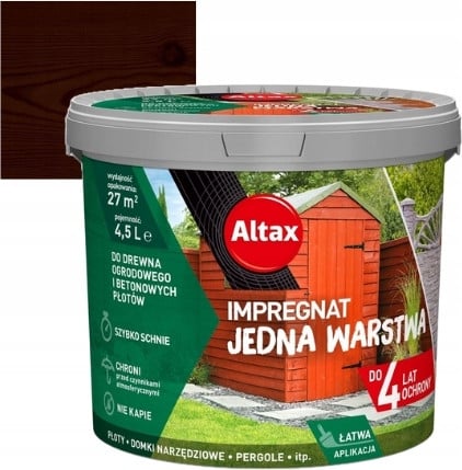 Altax Waterdichte coating voor hout en beton, palissander, 4,5 liter