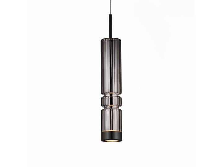 Suspension Bento type B Ø 8cm Noir/Noir aluminium / verre fumé LED non-remplaçables Module LED