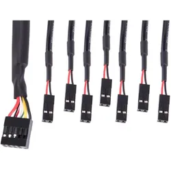 Alphacool Front I/O-Panel mit USB 2.0 und Kabelsatz für Servergehäuse, PC Gehäuse Zubehör