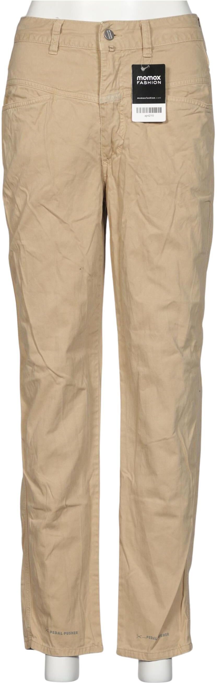 Closed Damen Stoffhose, Beige, Gr. EU 38 (IT 44), Baumwolle - Second Hand
