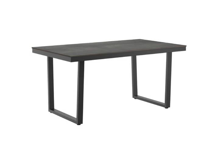 OUTLIV. Gartentisch 160x90cm Edelstahl/HPL Gerade Kante Dunkelgrau