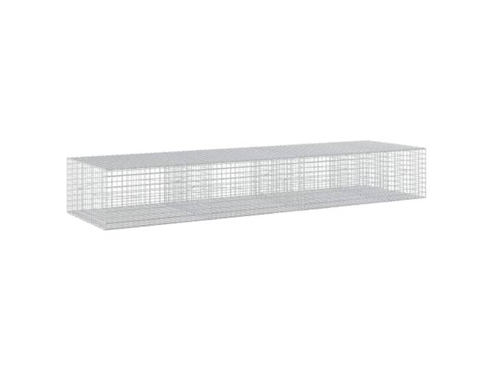 Gabion aus verzinktem Stahl, 350 x 100 x 50 cm, Draht, 5 mm, Maschenweite 5 Verzinkter Stahl, Draht 5 mm, Maschen 5 x 5 cm, System mit Haken und Clips, nur für Außenbereiche, Gärten und Terrassen