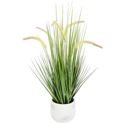 Kunstpflanze I.GE.A. "Fuchsschwanzgras", grün, B:28cm H:67cm L:28cm, Kunstpflanzen, Kunstpflanze, Mit Übertopf Kunstgras Deko Borstenhirse Panicoideae Süßgräser Setaria