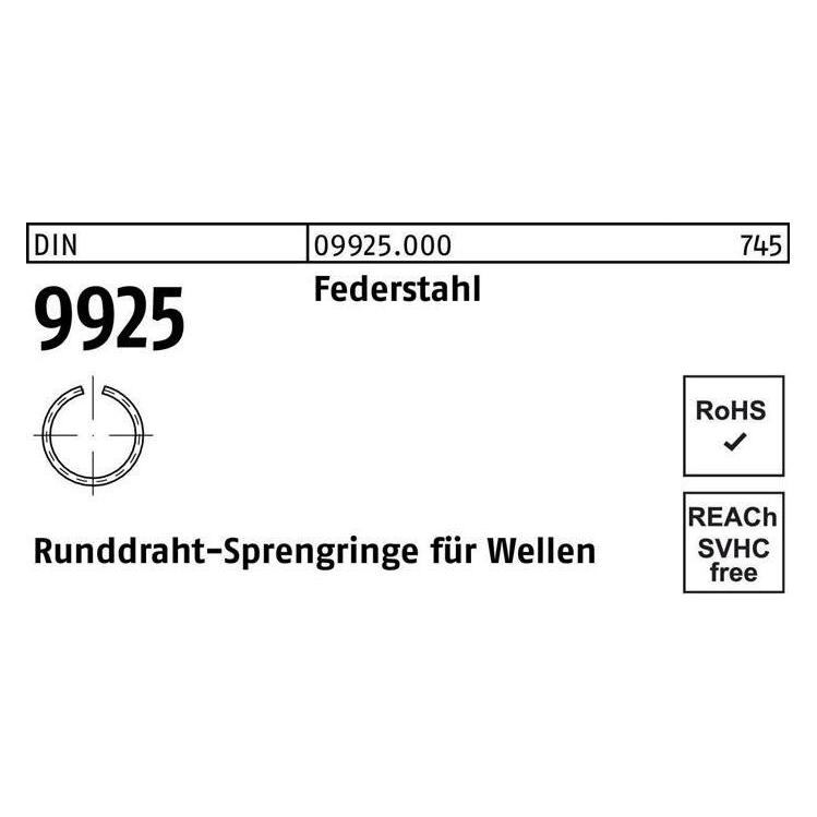 Sprengring DIN 9925 26 Federstahl Runddraht (099250000260000)