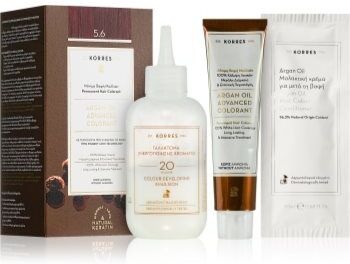 Korres Argan Oil cor para cabelo permanente com óleo de argan tom 5.6 Red Light Brown 50 ml. Argan Oil