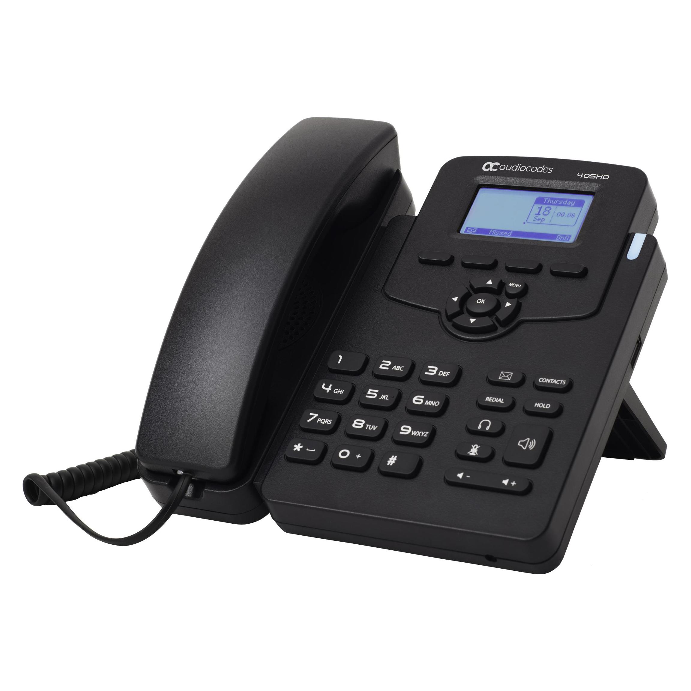 Audiocodes SfB IP-Phone 405HD, Gigabit, PoE, Black (UC405HDEG)