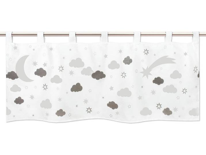 Scheibengardine DELINDO LIFESTYLE MONACO Gr. 1, weiss (weiß), B:120cm H:45cm, Polyester, Gardinen, Scheibengardine, Leuchtet in der Nacht
