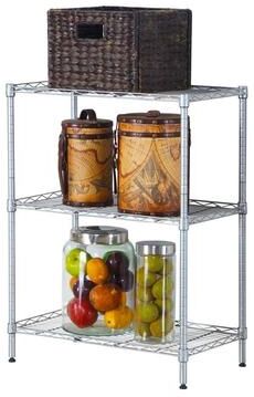 Karl Home 5 Tier Shelf Adjustable Wire Metal Shelving Rack Chrome